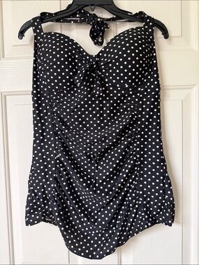 Merona Black and White Polka Dot Swimdress